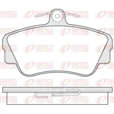 Image of PCA030900 Brake pad set REMSA 0309.00 Front Axle with spring VOLVO: 480 E, 440 K