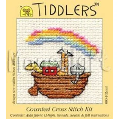 Image of Mouseloft Cross Stitch Kit Noah&#039;s Ark, Tiddlers Collection