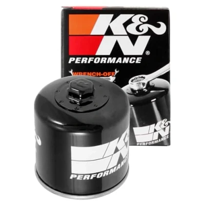 Image of K&amp;N Powersports Oil Filter Spin On 65x75mm compatible with Buell (KN 177), Black