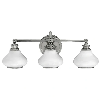 Image of Ainsley 3 Light Indoor Wall Polished Chrome IP44, G9