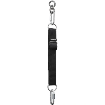 Image of Meister Mounting Extension Strap w/Swivel &amp; Carabiners for Hanging Heavy Bags 8&quot; 38&quot; Black
