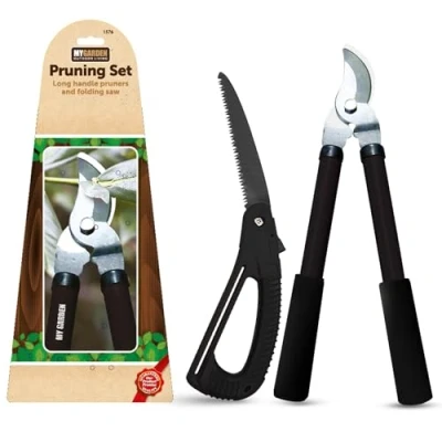 Image of My Garden Lopper Foldable Saw Set Heavy Duty Loppers &amp; Folding Pruning for Cutting, Branch Pruning, Gardening