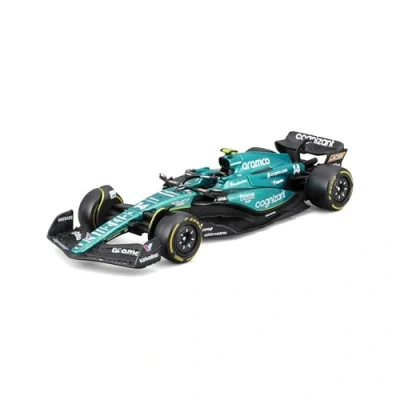 Image of Formula 1 Aston Martin F1 Team AMR23 F. ALONSO 14 Season 2023 1:43 Scale 12cm BBurago 38090