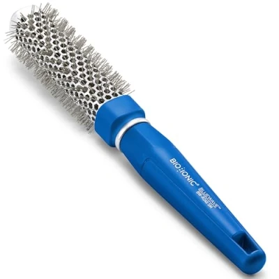 Image of Bio Ionic BlueWave Round Brush, Effortless Hair Styling with Advanced Ion Infused Bristles for Added Volume and Shine, Small