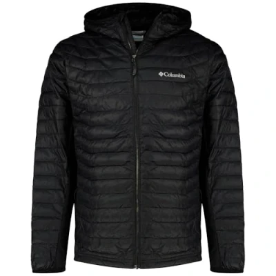 Image of Columbia Powder PASS Hybrid Hooded Jacket Outdoor jacket, Men&#039;s, Size: XXL, Black