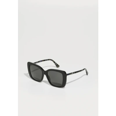 Image of Burberry Woman BE4456 416587 Sunglasses Acetate Black Grey Squared Normal