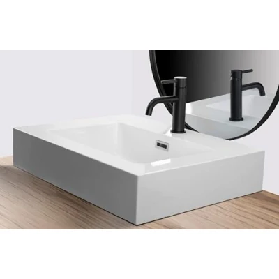 Image of REA U6021 Bathroom Sink Made of Conglomerate Alison 60 White U6021,
