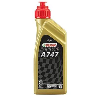 Image of RS Castrol Power 1 A747 Semi Synthetic Castor Oil Blend 2T 2 Stroke Oil, Litre