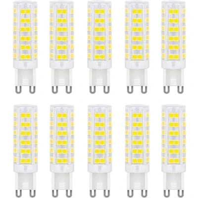 Image of ZFQ G9 LED Bulbs 7W, Cool White 6000k, Light Bulb, Equivalent to 70W Halogen Bulbs, No Flicker, Non Dimmable, Energy Saving 700LM, AC220 240V, 10 Packs