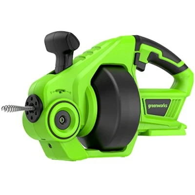 Image of Greenworks G24DA Cordless Drain Auger 550rpm, Pipe Size Clearance 3/4&quot; 2&quot;, 7.5m Stainless Steel WITHOUT 24V Battery &amp; Charger, 3 Year Guarantee