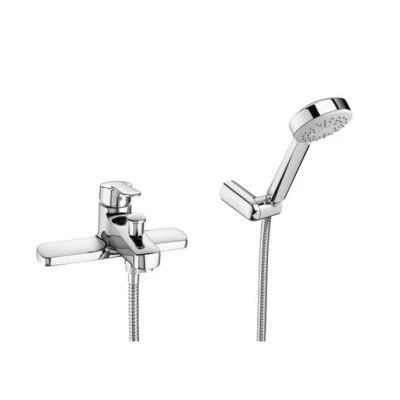 Image of Roca Victoria Bath Shower Mixer Tap with Kit Chrome A5A1825C00