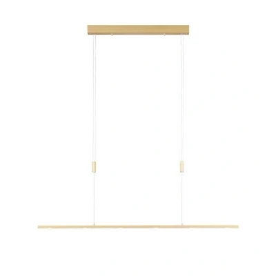 Image of Quitani LED hanging light Tolu, length 139 cm, brass