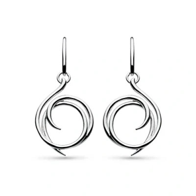 Image of Kit Heath Sterling Silver Entwine Helix Wrap Drop Earrings