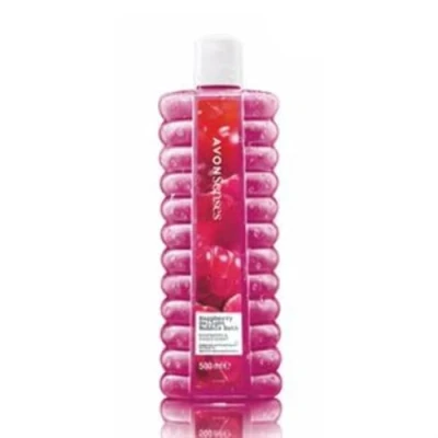 Image of Avon Senses Bubble Bath 500ml (Raspberry Delight Raspberry &amp; Cassis)