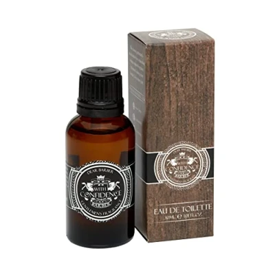 Image of Dear Barber With Confidence Eau de Toilette, Masculine Vintage Inspired Fragrance, Freshen Up Aftershave, Travel Sized, 30ml