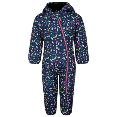 Image of Dare2B Kids&#039; Bambino II Insulated Snowsuit with waterproof and breathable fabric, perfect for Skiing, Snowboarding &amp; Wintersports, Snowflake Ditsy Print