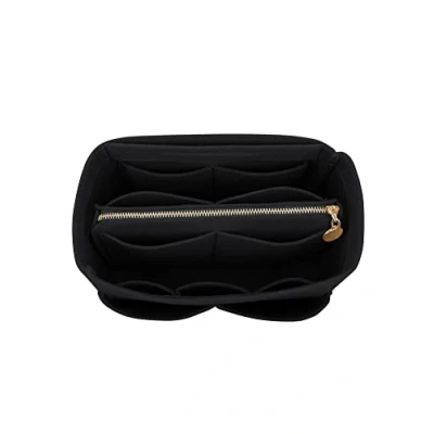 Image of LEXSION Felt Purse Bag Organizer Insert with zipper Tote Shaper Fit Speedy Neverful PM MM 8021 Black M, Black, M
