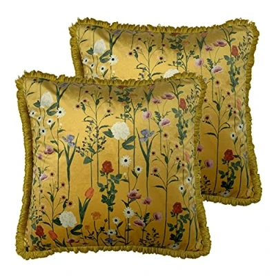 Image of furn. Fleura Cushions (Twin Pack) Yellow Size 50 cm x