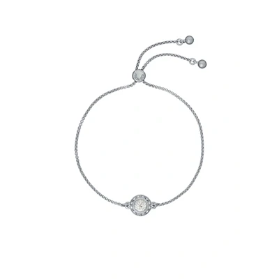 Image of Ted Baker Soleta Solitaire Sparkle Crystal Adjustable Bracelet For Women (Silver Tone/Crystal)