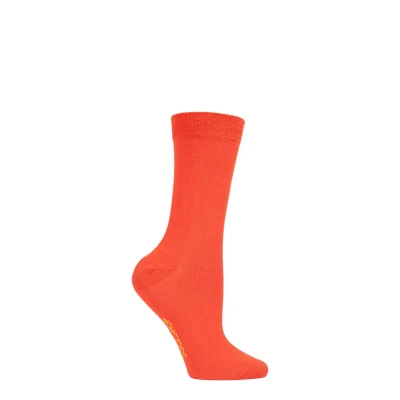 Image of 1 Pair Tangerine Dream Colour Burst Bamboo Socks with Smooth Toe Seams Ladies 4 8 SOCKSHOP