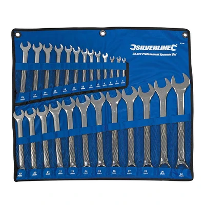 Image of Silverline Combination Spanner Set 25pce 6 32mm