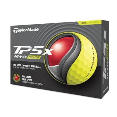 Image of TaylorMade TM24 TP5x Golf Balls 12 Ball Pack Yellow