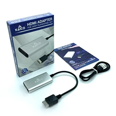 Image of Kaico PS2 to HDMI AV Cable for all Sony Playstation 2 Models Built in switch swap between RGB or Component converter allows any connect HD TV