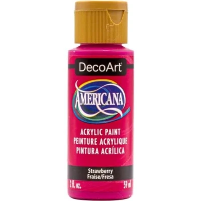 Image of Deco Art Americana Acrylic Paint 2oz Strawberry