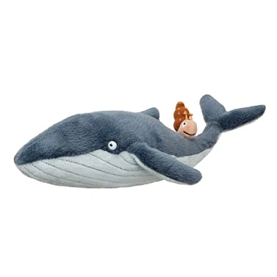 Image of Aurora Snail and The Whale Soft Toy, 61238, 7in, Grey, for Fans of Book by Julia Donaldson Axel Scheffler, Blue , 20 x 33 9 centimeters