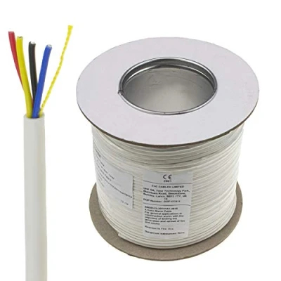 Image of kenable 4 Core CCA Signal Cable for Alarm or Intercom Systems 100m White [100 metres]