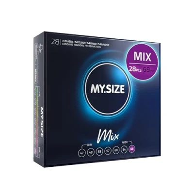 Image of My.Size Mix Condoms Size 7, 69 mm, XXL, Bulk Pack, Contains 28 Pieces