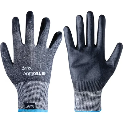 Image of Ejendals 455 Tegera Cut 5 PU Palm Coat Gloves Black Size 9