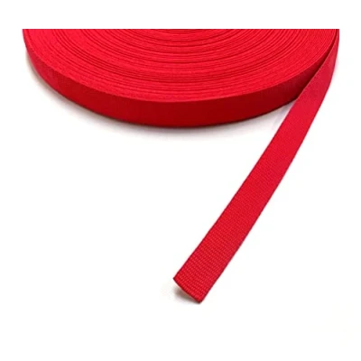 Image of 25mm Polypropylene Webbing Heavy Duty Strap For Backpacks Belts Handles Bags Straps Dog Leads (5 Metres, Red)