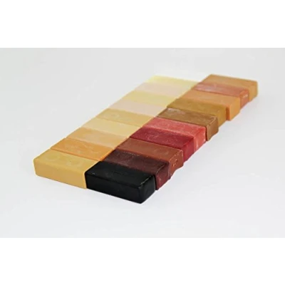Image of Konig Hard Wax Furniture Repair Filler Sticks 10 x 8 cm Set Various Colours (120 Mixed Wood Colours)