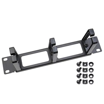Image of HMF 63353 02 Manoeuvring Panel for Server Cabinet 10 Inches 1U 3 Guide Brackets Black