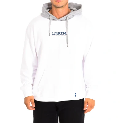 Image of La Martina TMF005 FP533 Mens Hoodie White Cotton Size Small