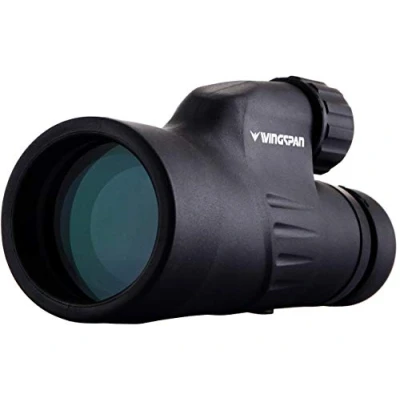 Image of Wingspan Optics Explorer 12X50 High Powered Monocular Bright and Clear Range of View Single Hand Focus Waterproof Fogproof for Bird Watching, Watching Wildlife