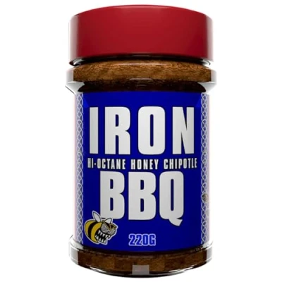 Image of Angus &amp; Oink IRN BBQ Rub Seasoning High Octane Honey Chipotle Flavor Great for Ribs Chicken Gluten Free 220g