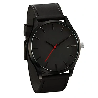 Image of HULKAY Mens Watches Ultra Thin Analog Quartz Watch Fashion Business Casual Cool Waterproof Men&#039;s Simple Wrist Date for Men(C,One Size)