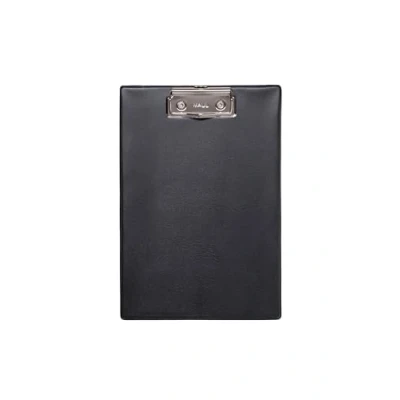 Image of MAUL A5 Clipboard Cardboard with Foil Writing Board Paper Clip Modern for Storage of Office, Kitchen and Workshop Black