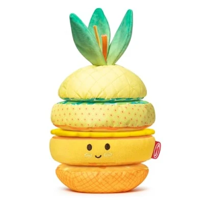 Image of Melissa &amp; Doug Pineapple Soft Stacker Sensory Toys for Babies 6 12 Months Early Development Activity Months+ Baby Play Food Plus Girl Boy