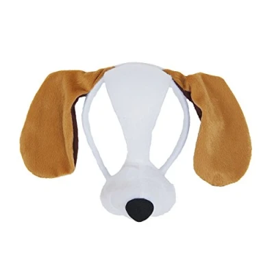 Image of Bristol Novelty EM154 Dog Mask and Sound on Headband, Unisex Child, Multi Colour, One Size