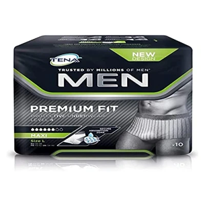 Image of Tena Men Premium Fit Level 4 (Size L/XL) Protective Underwear Pack of 8