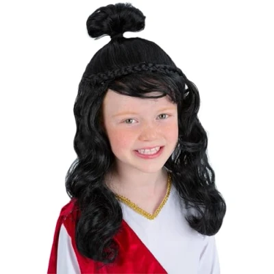 Image of Smiffys Grecian Princess Wig, Girls Fancy Dress, Child Dress Up Wigs