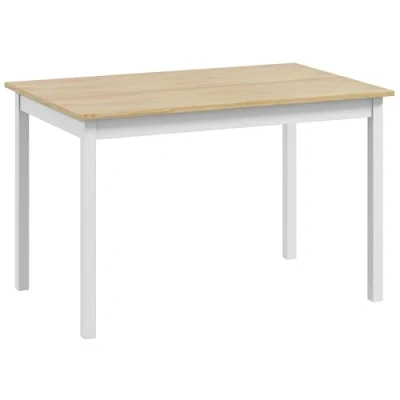 Image of HOMCOM Dining Table for 4, Farmhouse Kitchen with Wooden Frame Living Room, 120 x 75 75cm, Natural