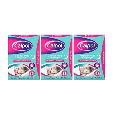 Image of Calpol Vapouriser Night Plug In &amp; 3 Refill Pads Pack of three