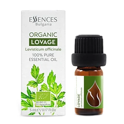 Image of Essences Bulgaria Organic Lovage Essential Oil 5ml Levisticum officinale 100% Pure and Natural Undiluted Therapeutic Grade Family Owned Farm Steam Distilled Non GMO Vegan