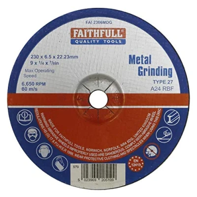 Image of Faithfull Depressed Centre Metal Grinding Disc 230 x 6.4 22.23mm FAI2306MDG