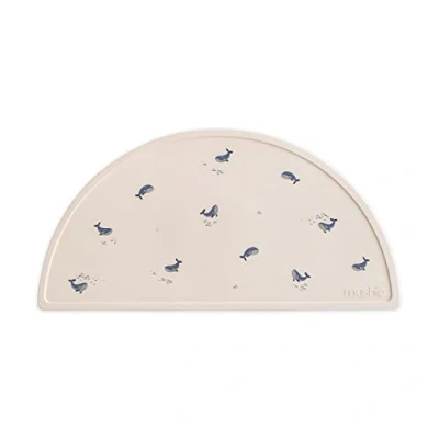 Image of Mushie Silicone Placemat for Kids Non Slip Design Material: Food Grade Easy to Clean &amp; Stain Resistant BPA Phthalate Free (Whales)