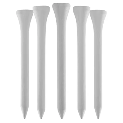 Image of TH Golf Bamboo Tees 70mm Pack of 50 &amp; 100 Multiple Colour Options Premium Eco Friendly Sustainable Durable (Pack 50, White)